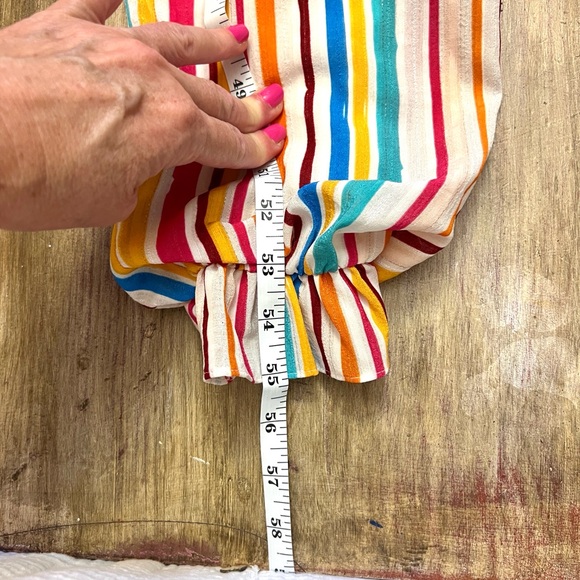 Anthropologie Tularosa Stripe Ruffle Strap and Hem Jumpsuit EUC Boho Size S - Picture 15 of 15